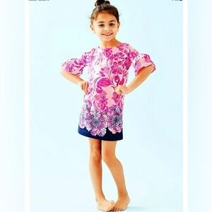 Lilly Pulitzer NWT Mini Lula Dress Coral Reef Tint Flamingle $62 Size XL